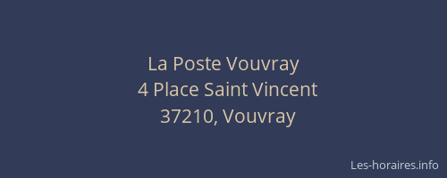 La Poste Vouvray