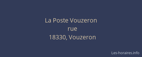 La Poste Vouzeron