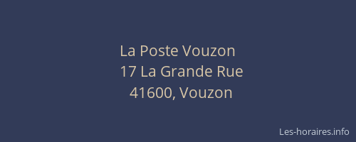 La Poste Vouzon