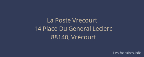 La Poste Vrecourt