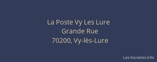 La Poste Vy Les Lure