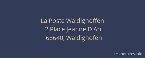 La Poste Waldighoffen