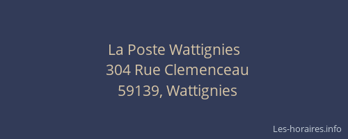 La Poste Wattignies