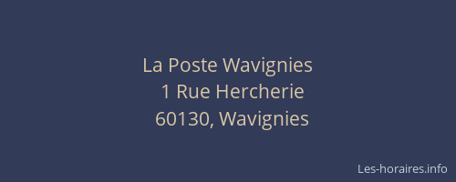 La Poste Wavignies