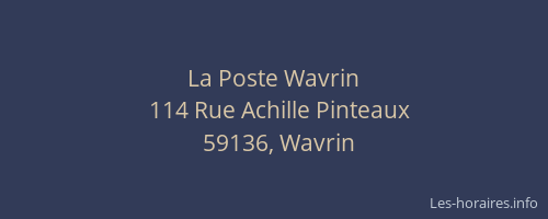 La Poste Wavrin