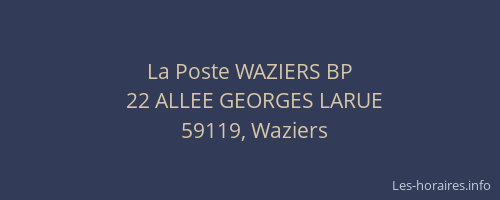 La Poste WAZIERS BP