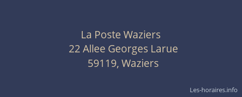 La Poste Waziers