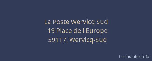 La Poste Wervicq Sud