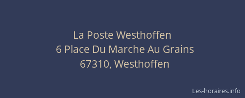 La Poste Westhoffen