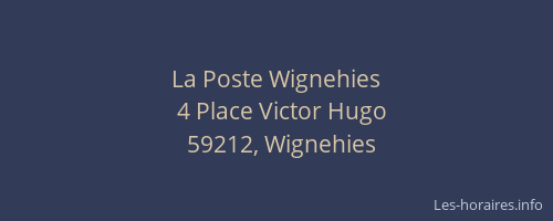 La Poste Wignehies