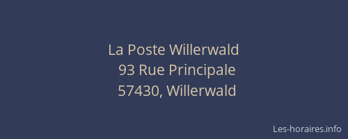La Poste Willerwald