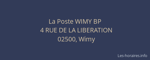 La Poste WIMY BP