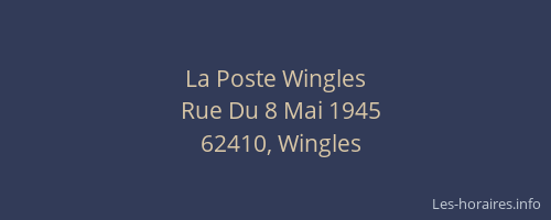 La Poste Wingles