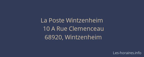 La Poste Wintzenheim