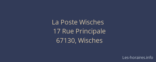 La Poste Wisches
