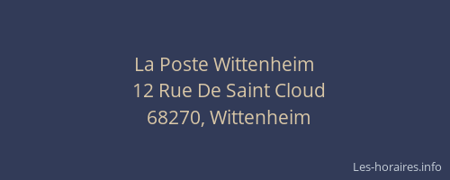 La Poste Wittenheim