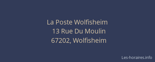 La Poste Wolfisheim