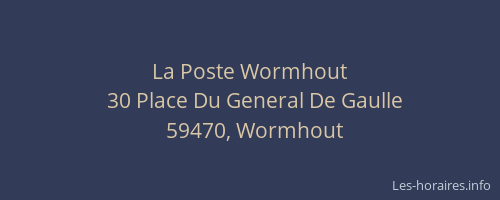 La Poste Wormhout