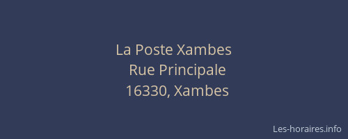 La Poste Xambes