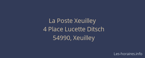 La Poste Xeuilley