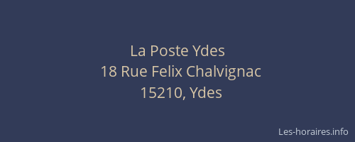 La Poste Ydes