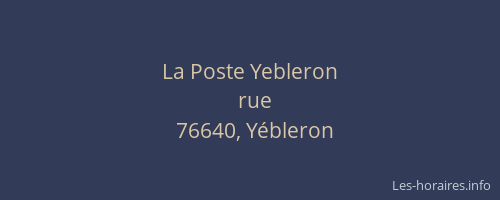 La Poste Yebleron