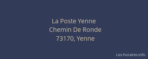 La Poste Yenne