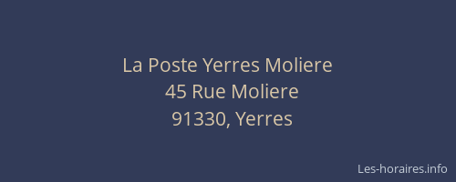 La Poste Yerres Moliere
