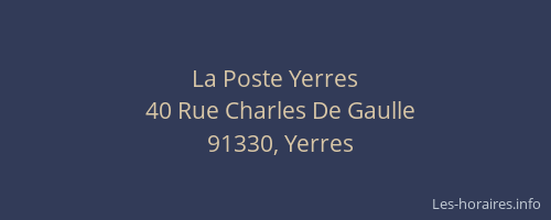 La Poste Yerres