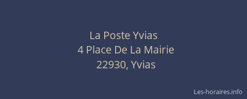 La Poste Yvias