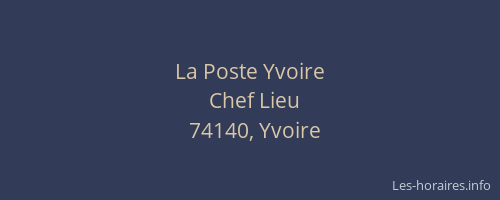 La Poste Yvoire