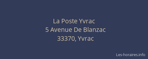 La Poste Yvrac