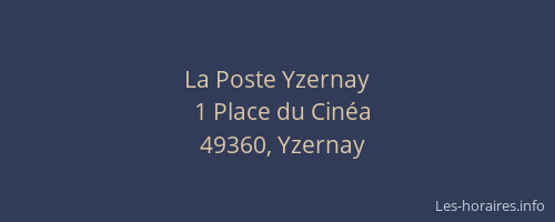La Poste Yzernay