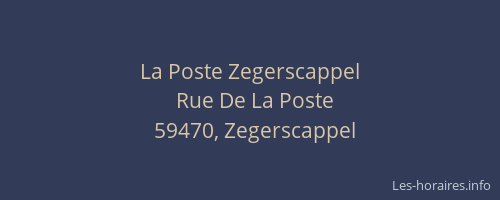 La Poste Zegerscappel