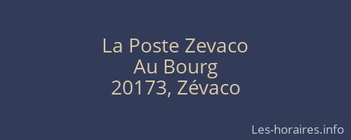 La Poste Zevaco