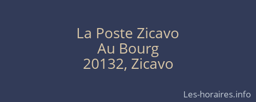 La Poste Zicavo