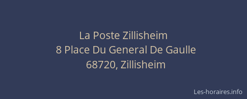 La Poste Zillisheim