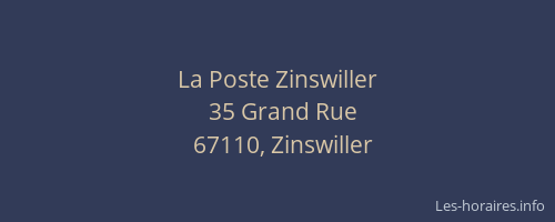 La Poste Zinswiller