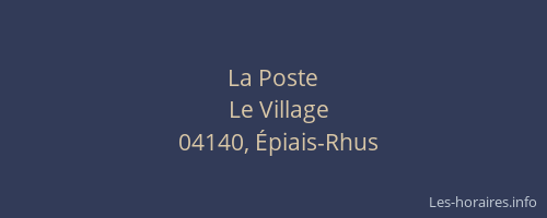 La Poste