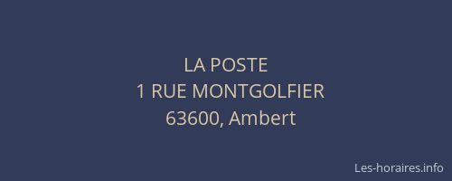 LA POSTE