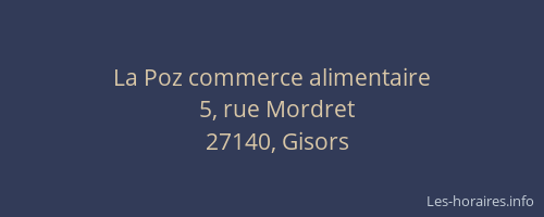La Poz commerce alimentaire