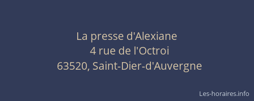La presse d'Alexiane
