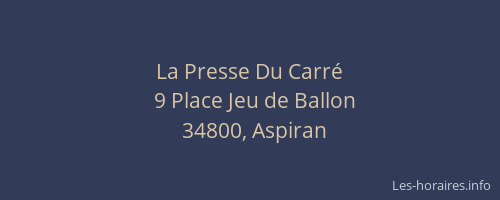 La Presse Du Carré