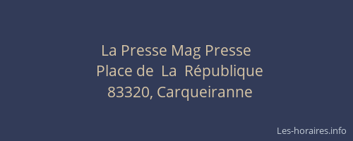 La Presse Mag Presse