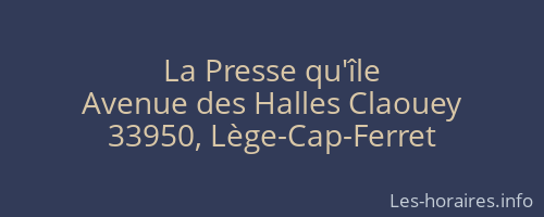 La Presse qu'île