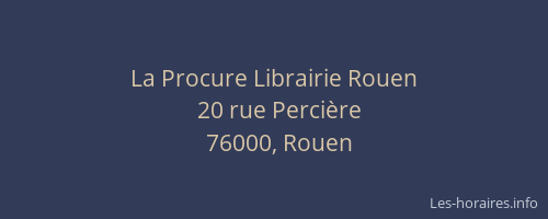 La Procure Librairie Rouen