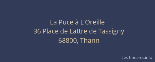 La Puce &agrave; L'Oreille