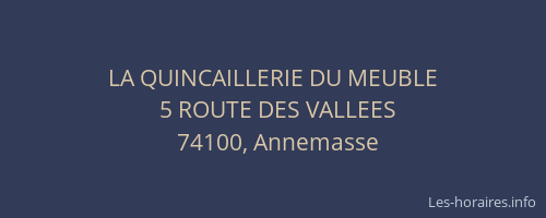 LA QUINCAILLERIE DU MEUBLE