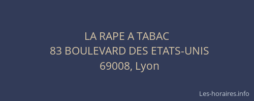 LA RAPE A TABAC