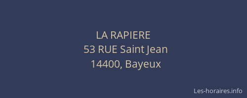 LA RAPIERE